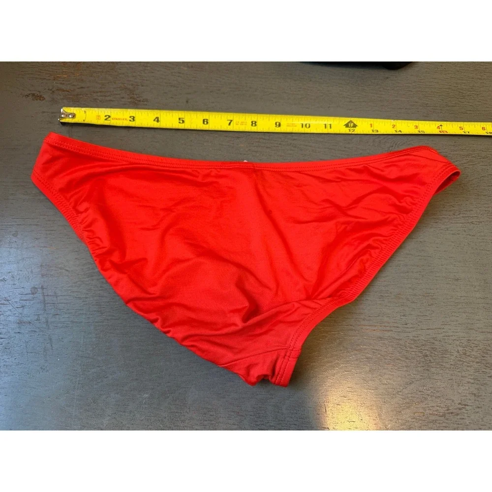 Patagonia Womens Red Bikini Bottom Swim Size L Low Rise Active Swimwear
